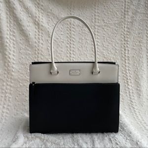 Kate Spade - Black and White Colorblocked Tote